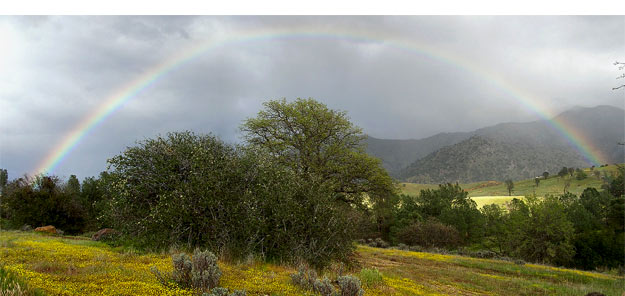 Rainbow Panorama on Kern