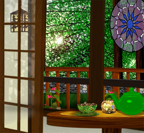 Room created with Illustrator and Photoshop